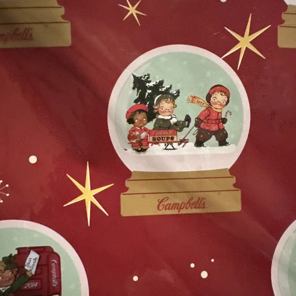 Vintage Campbell's Soup Rare Christmas Wrapping Paper